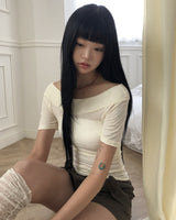 Huben Off-Shoulder Short Sleeve T-Shirt