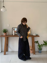 Malbec Raw Denim Wide Brushed Pants