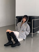 RIBBON FLAT BOOTS