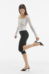 LACE SQUARE TOP /  WHITE