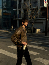 ASCLO Leather Work Jacket (3color)