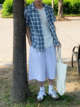 "ルクだけ" Label Bermuda Sweat Shorts