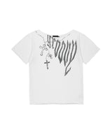 グルーヴィワンショルダーTシャツ_ホワイト