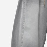 Cement Curved Denim Pants
