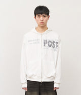 Post Printed Zip Hoodie