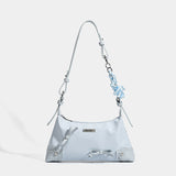 Star Print Ribbon Shirred Shoulder Bag - 2026 New Star Print Point Bag