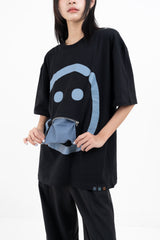 FAITH FADE Zippey - Pokey Pocket Oversized Tee (Black)