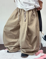 950 コリアン / キーリング / パラシュート 🤍 バルーンオーバーパラシュートパンツ 🐝💚🖤🤍 - 4カラーズ