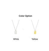 26SS★ [Premium Plating] Volume Square AB TAG Necklace