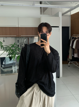 エイドデイリーリネンオーバーフィットロングスリーブTシャツ