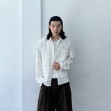 Textured Grid Crinkle Shirt