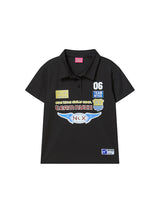 レーシングピケポロシャツ (BLACK)