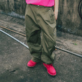BIKER WASHED WIDE PANTS
