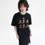 ピンク ブーツ Tシャツ (2color)