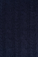 Cinnamon cable knit_navy