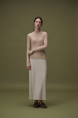 Jersey Long skirt (Beige)