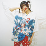 Satin Animation Top - WHITE