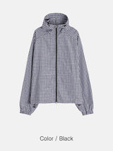 No.1194 seasoning check hood wind JK (3color)