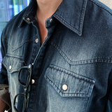  Seattle Hachi Western Brushed Overfit Denim Shirt