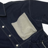 reverse Terry Pocket Denim Jacket_blue