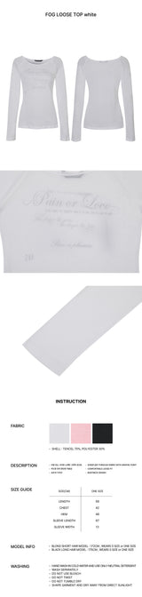 FOG LOOSE TOP white