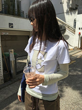 ギルモヒレイヤードUネック長袖Tシャツ