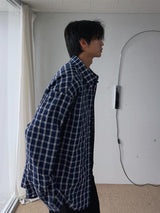 ASCLO カレッジリネンチェックシャツ (2color)