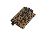 Simple Card wallet _Leopard Corduroy Camel