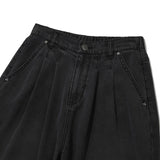 KIRSH PLAIN COOL WIDE FIT DENIM PANTS - BLACK