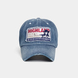 ビックサイズ XL HIGH カウデニムキャップ ブルー