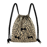 Ribbon Gym Sack [Brown Leopard]