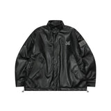 ルドレザーキルティングハイネックブルゾンジャケットUNISEX