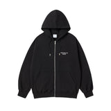 25FW ボーダーラインベーシックロゴフーディージップアップ ブラック