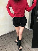 ココフリルレイヤードスカートパンツ