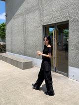 [MADE] Kaen Nylon Layered Skirt Banding Pants