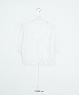Kowse Openwork Punching Three Quarter Summer Bolero Cardigan