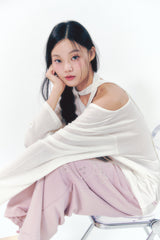 Knit Tie Long Sleeve Set Ivory