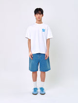 ラビットTシャツ_ホワイト/ブルー