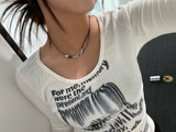 Leather Ball Buckle Necklace