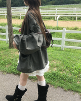 Washing short pigment jacket