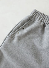 Punching eyelet string wide pants