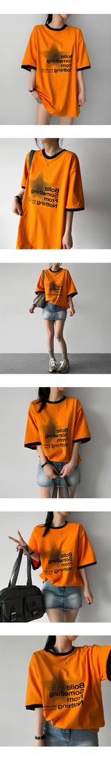 ラティオーバーサイズフィットカラーリングショートスリーブTシャツ