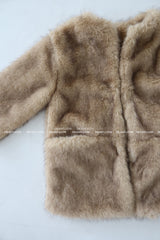 Big Pocket Half Fake Fur Jacket Coat