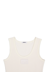 [UPDRAFT]SLEEVELESS COTTON T-SHIRT IVORY