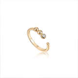 [Worn by Han Hyo-joo, SoYou, Bvlgari Min-young] Ball Cubic 925 Silver + Rhodium Plating Adjustable Size Ring R045-01G-CZ