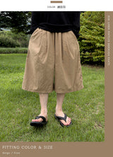 Rok Linen Pintuck Bermuda Pants