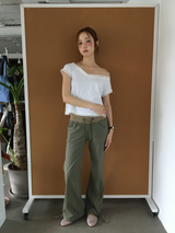 Las Lace Off-shoulder T-shirt (3color)