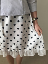 Vert polka dot skirt (2color)
