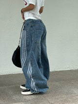 Wide triple track pants
