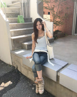 Roll up capri pants